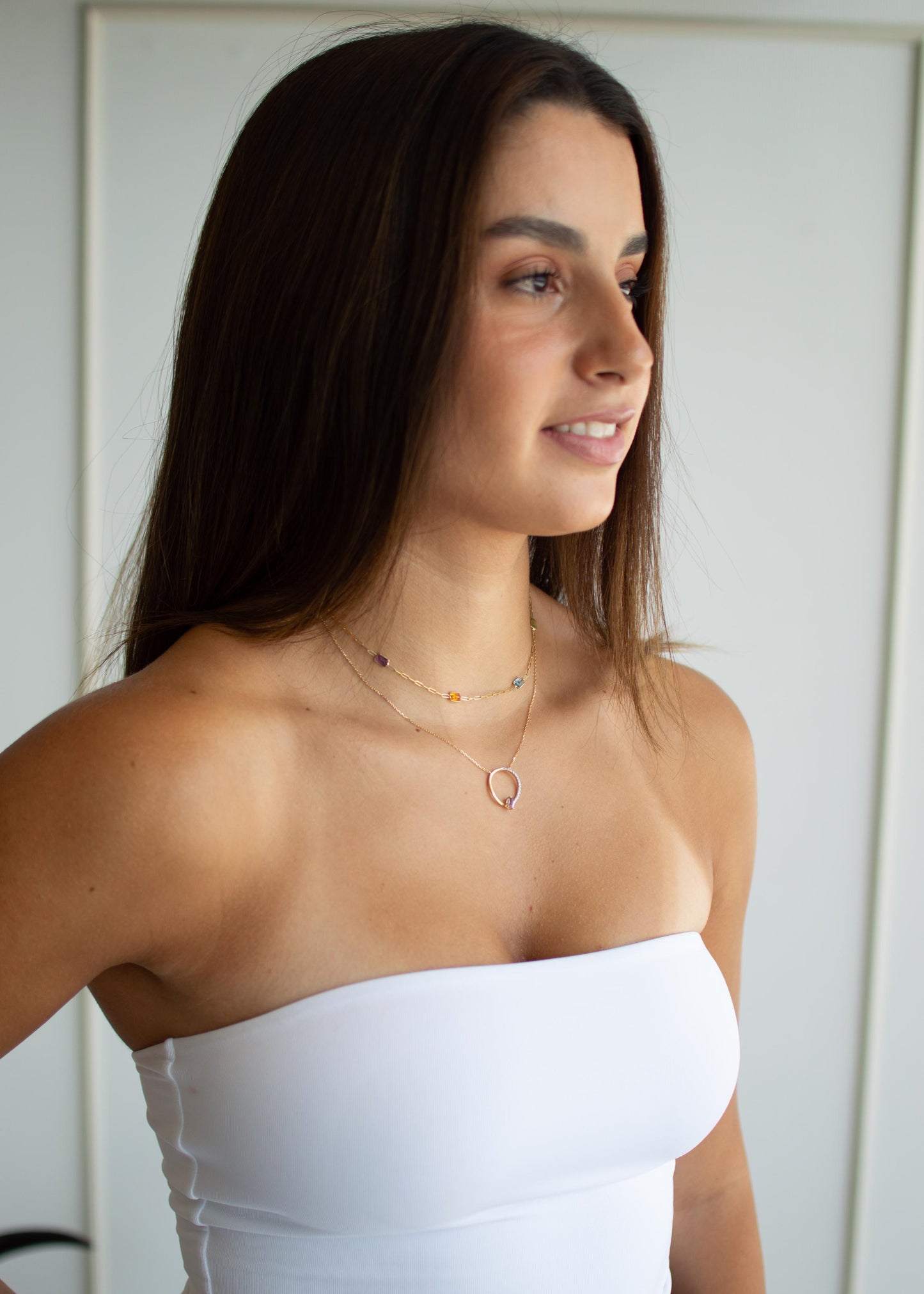 Collar Baguette Rainbow