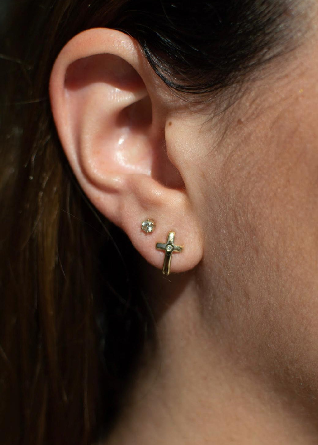 Aretes Cruz Oro
