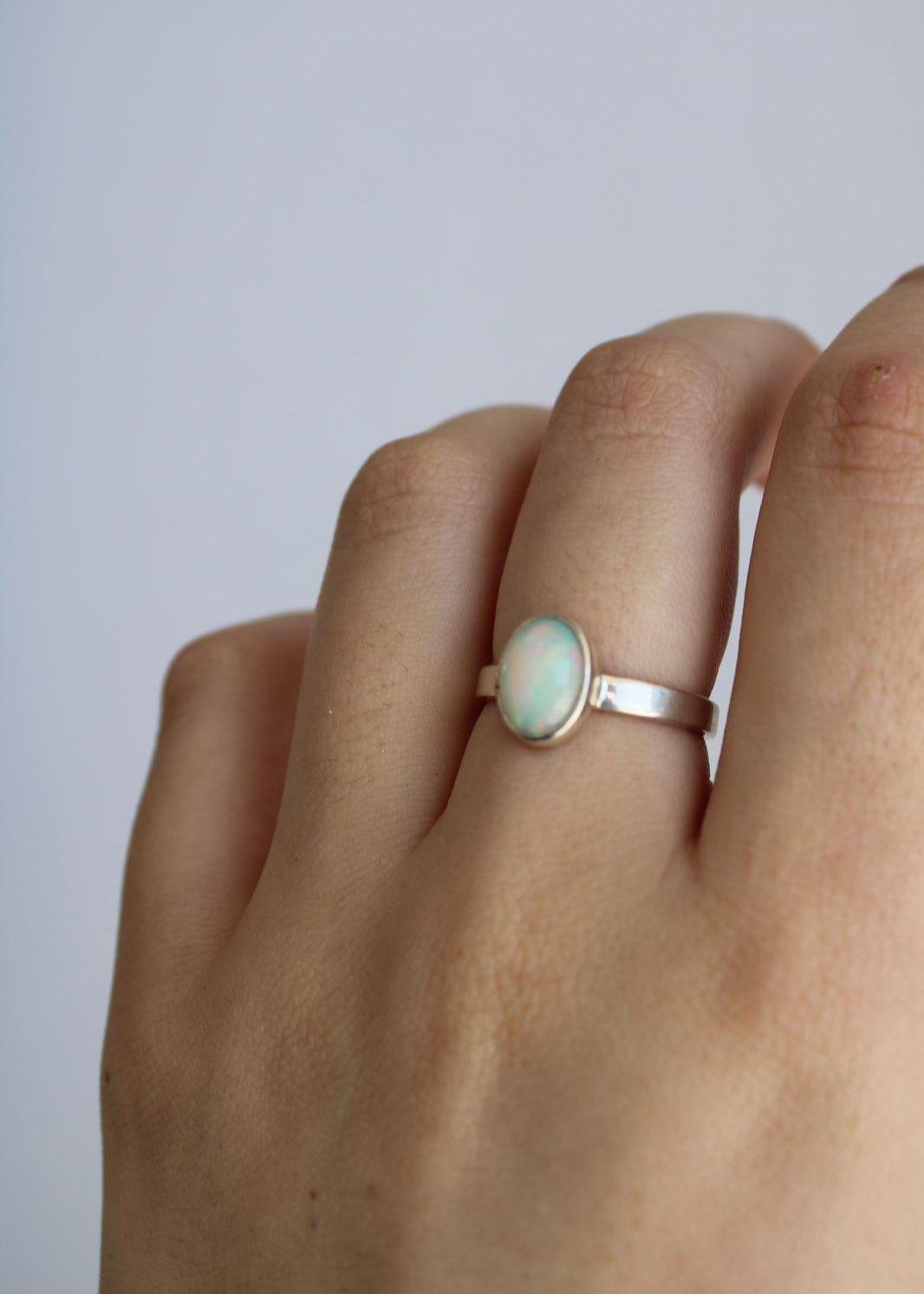 Anillo Ópalo Plata