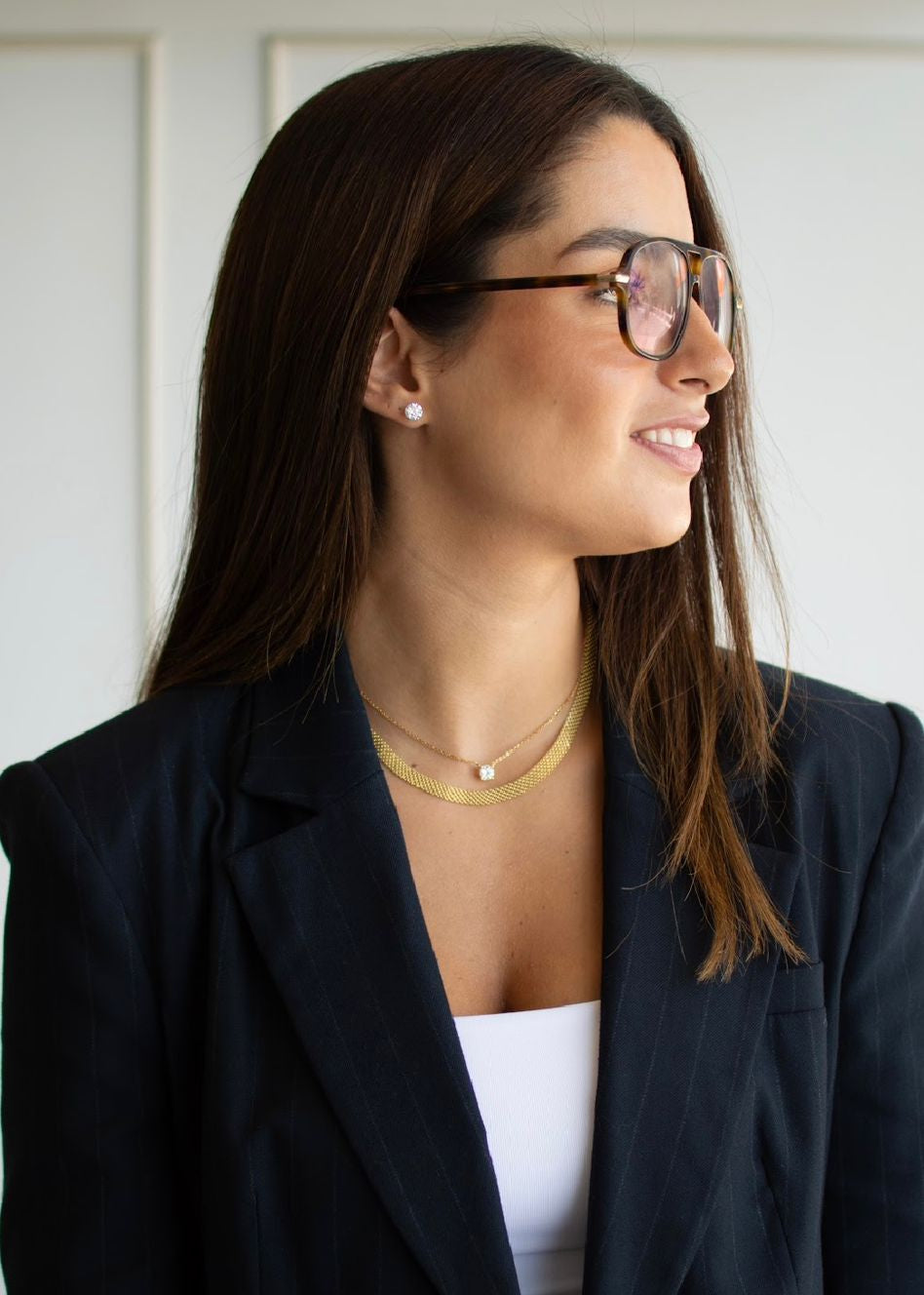 Collar Diamante Solitario Oro