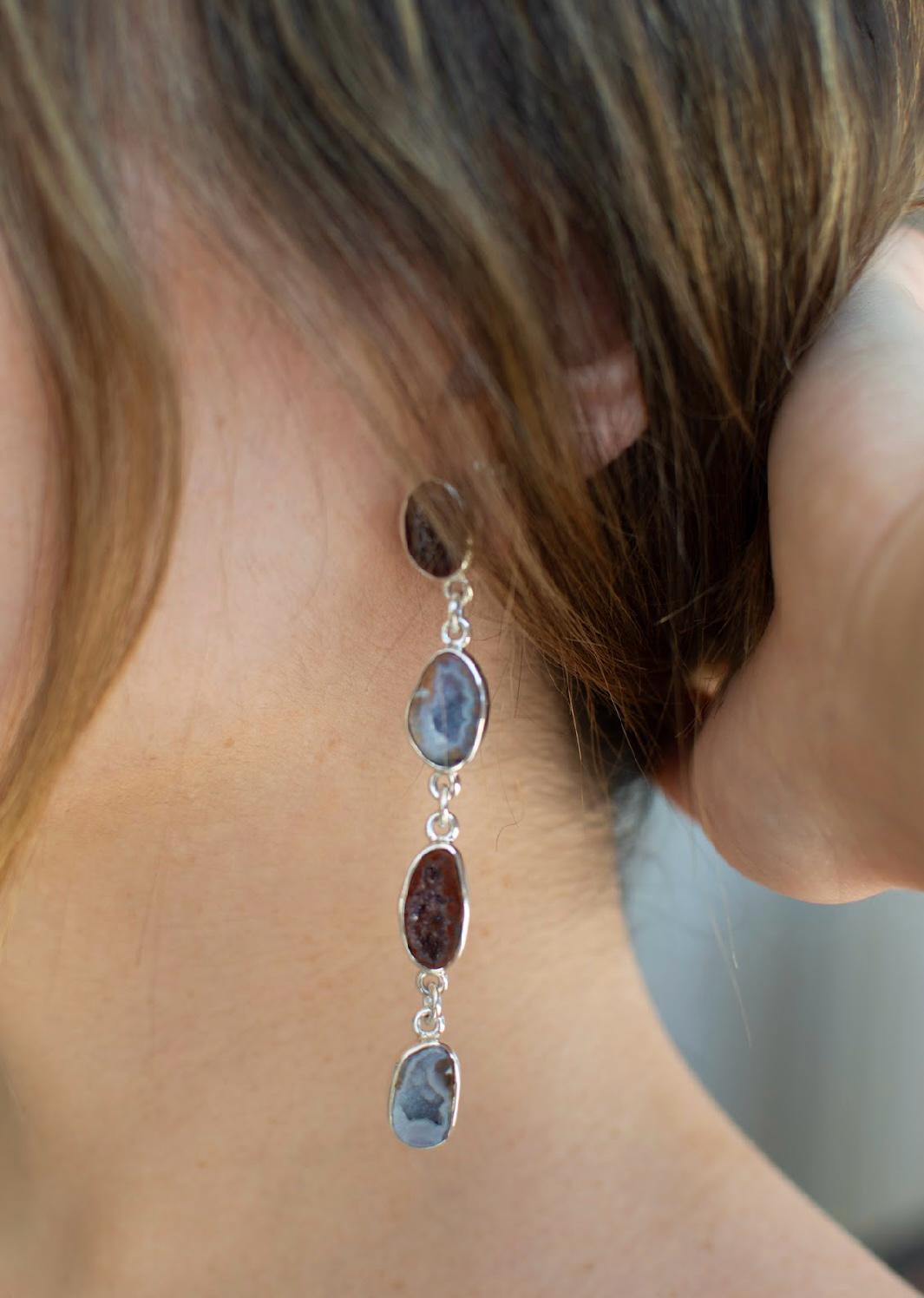 Aretes Broquel Geodas