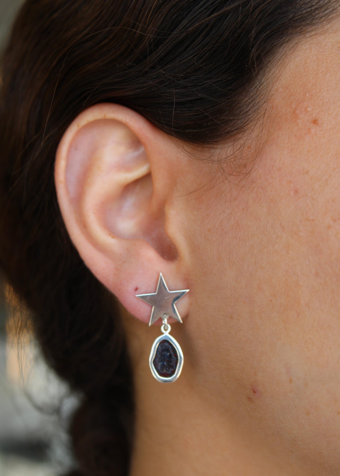 Aretes Colgantes Geoda c/Estrella