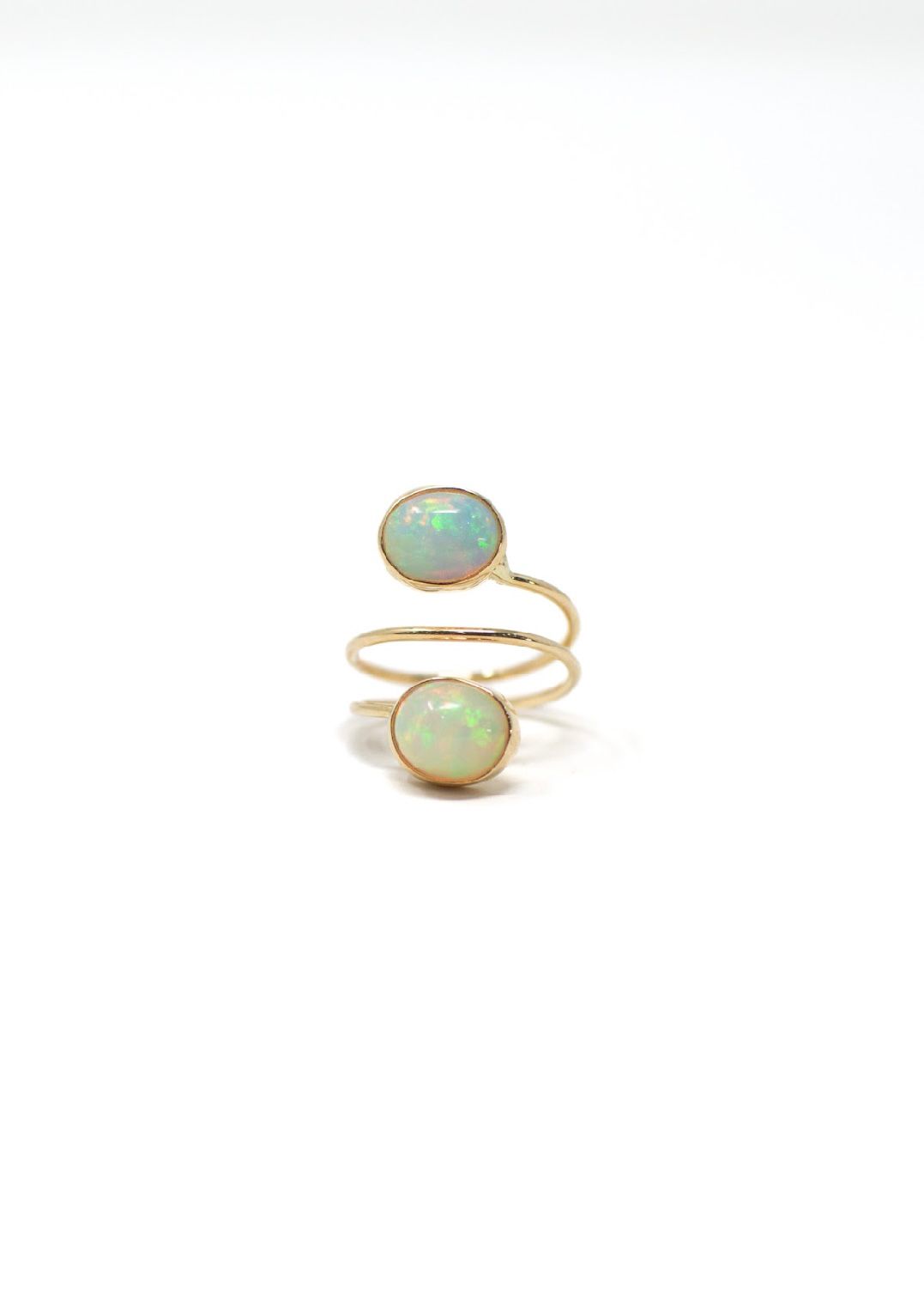 Anillo Espiral Ópalo Oro