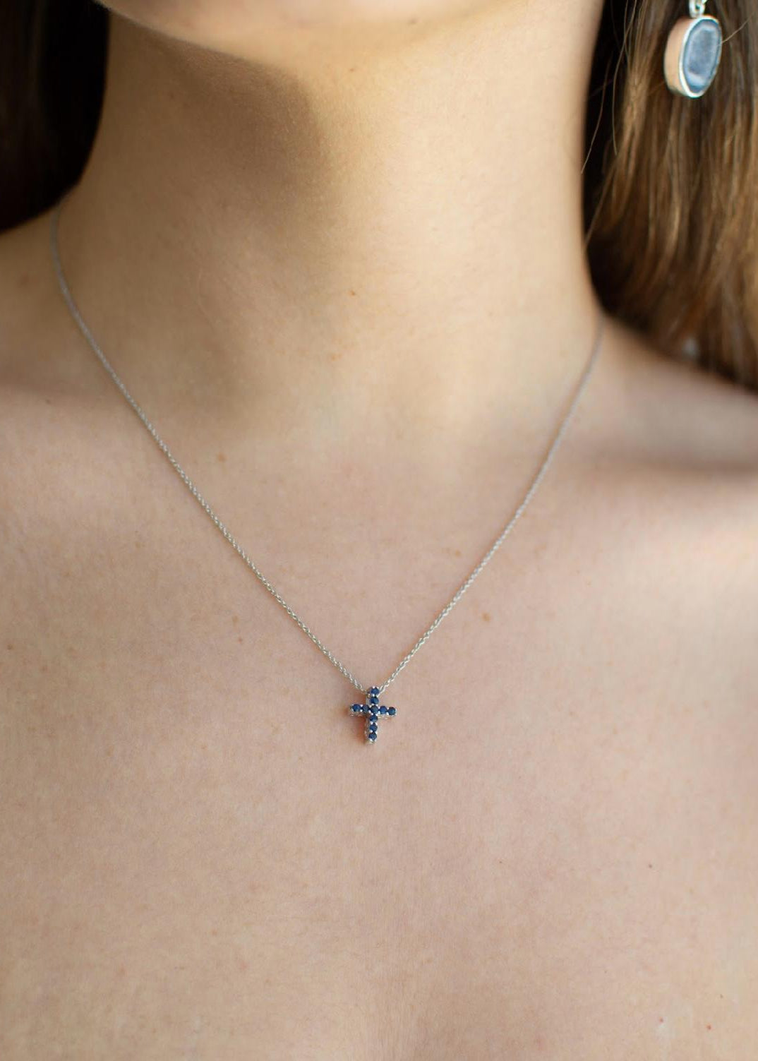 Collar Cruz c/Piedras Oro