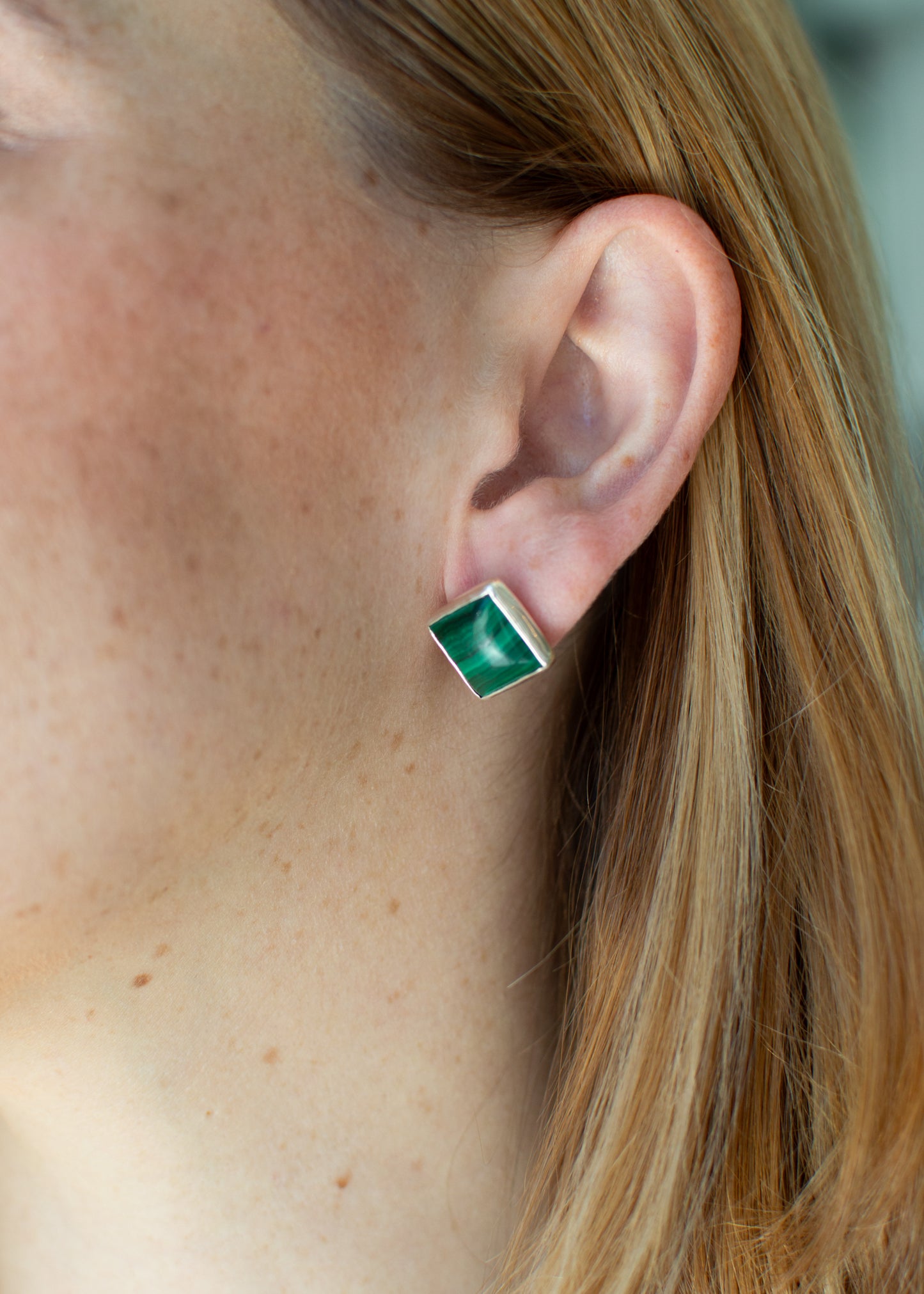 Aretes Malaquita