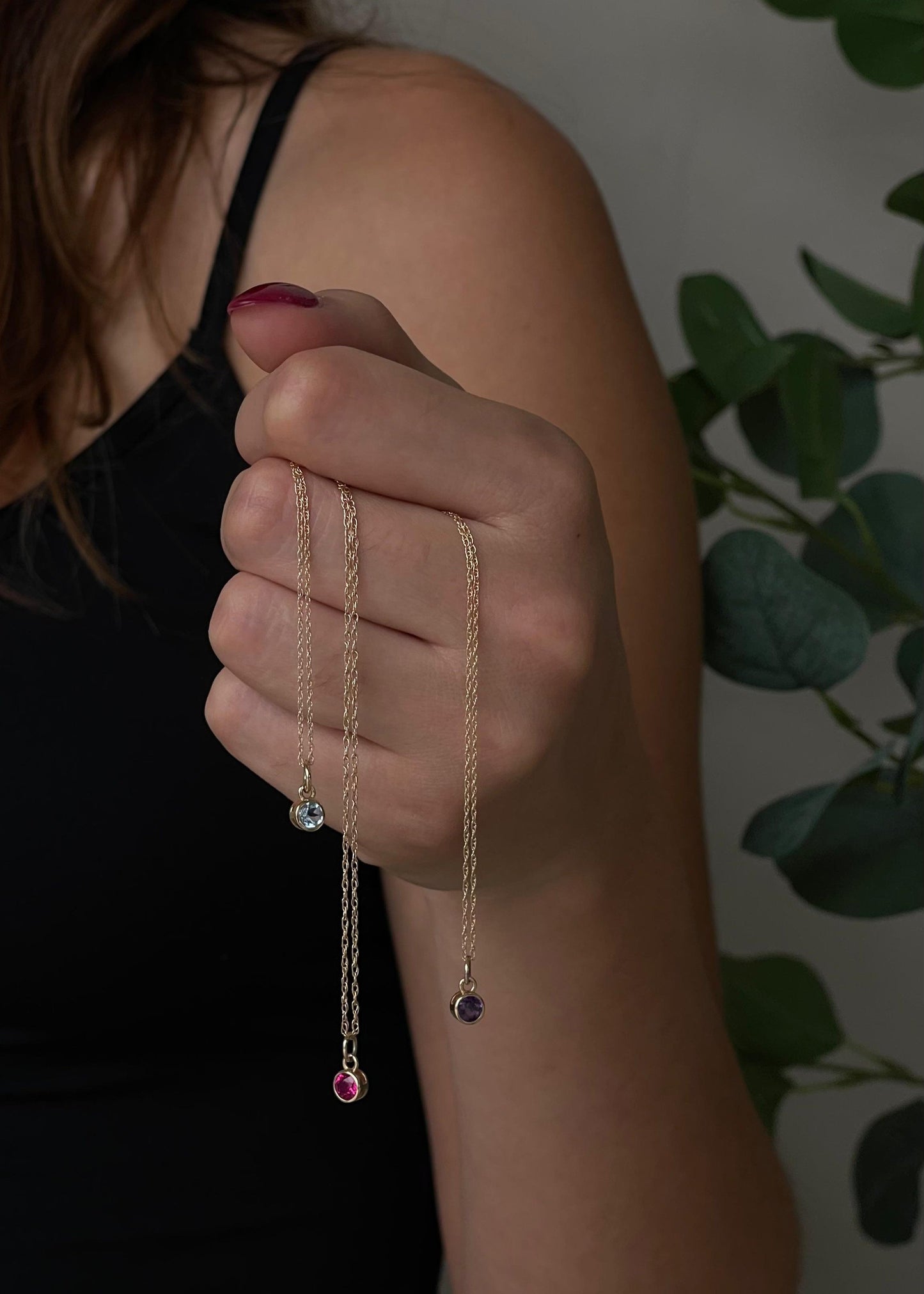 Cadena Birthstone Oro