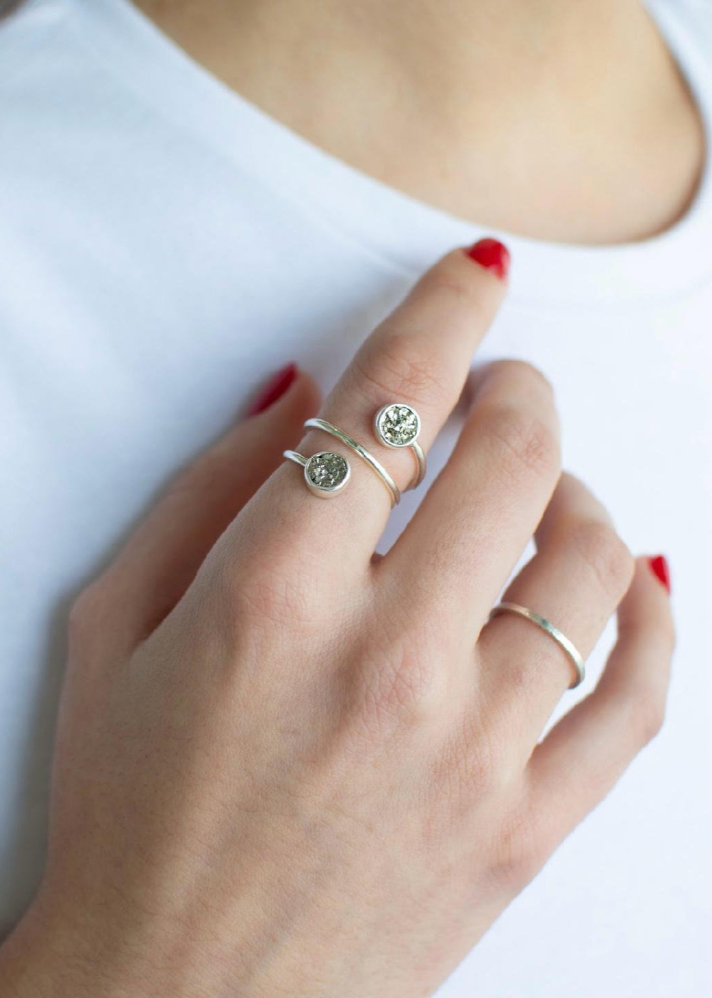 Anillo Espiral Plata