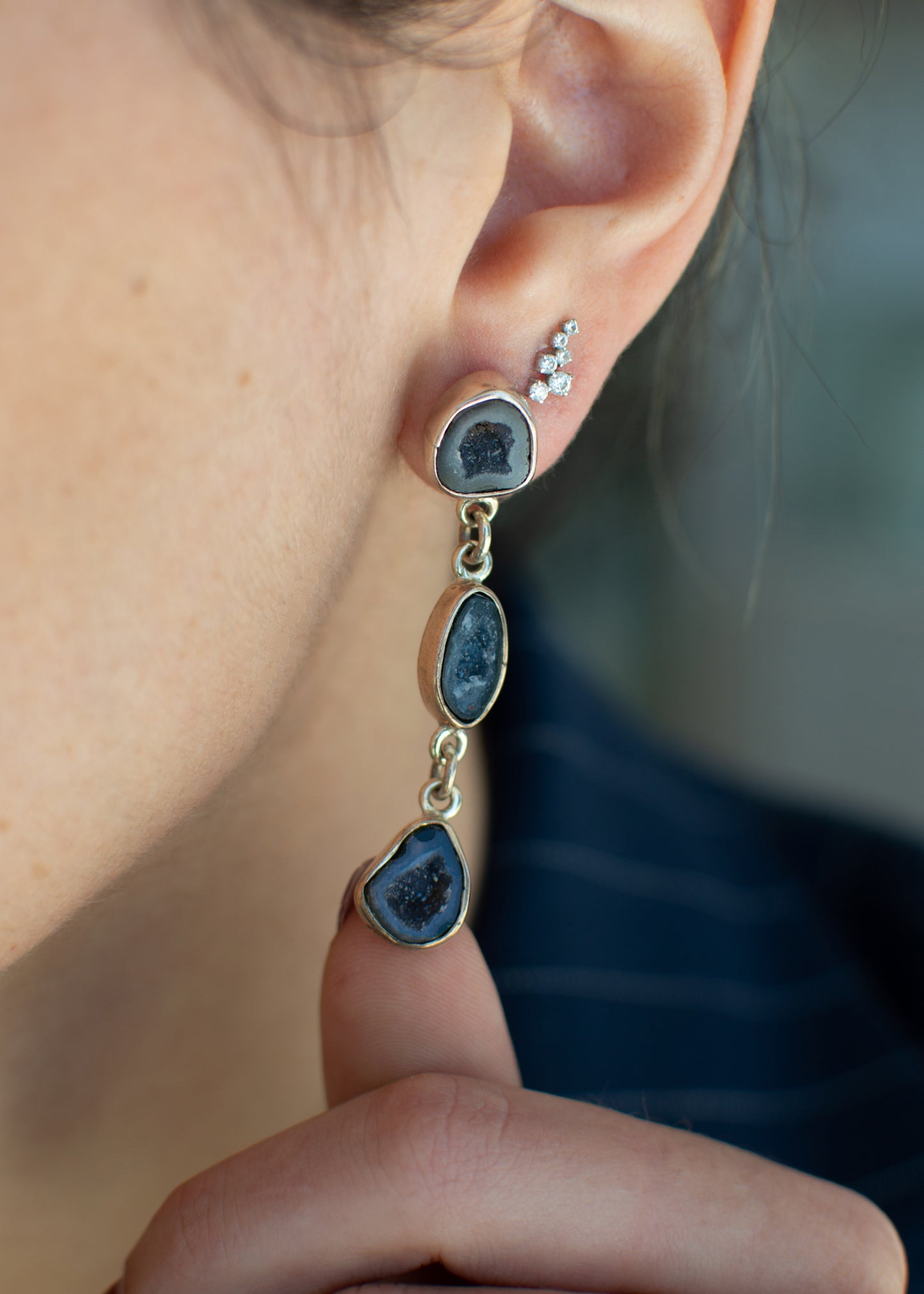 Aretes Broquel Geodas