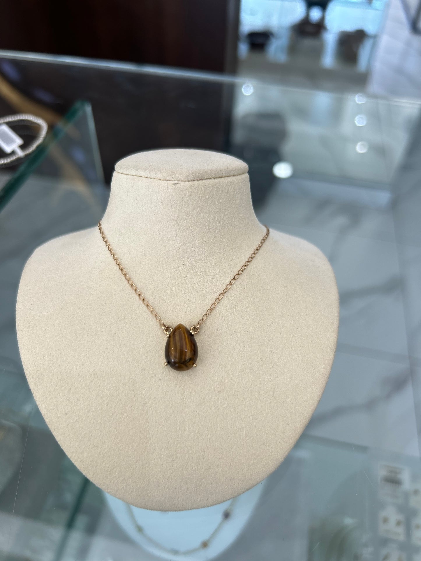 Collar Ojo de Tigre Oro