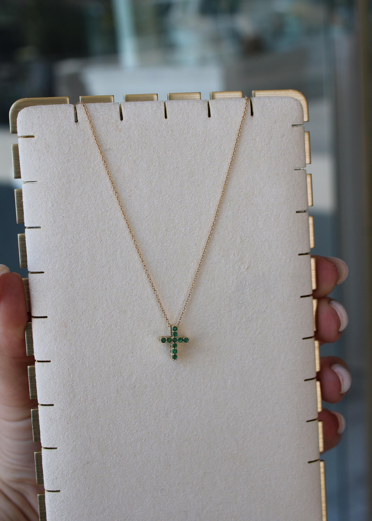 Collar Cruz c/Piedras Oro