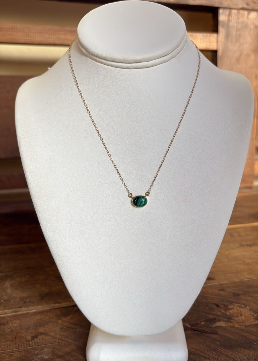 Collar Malaquita Oro
