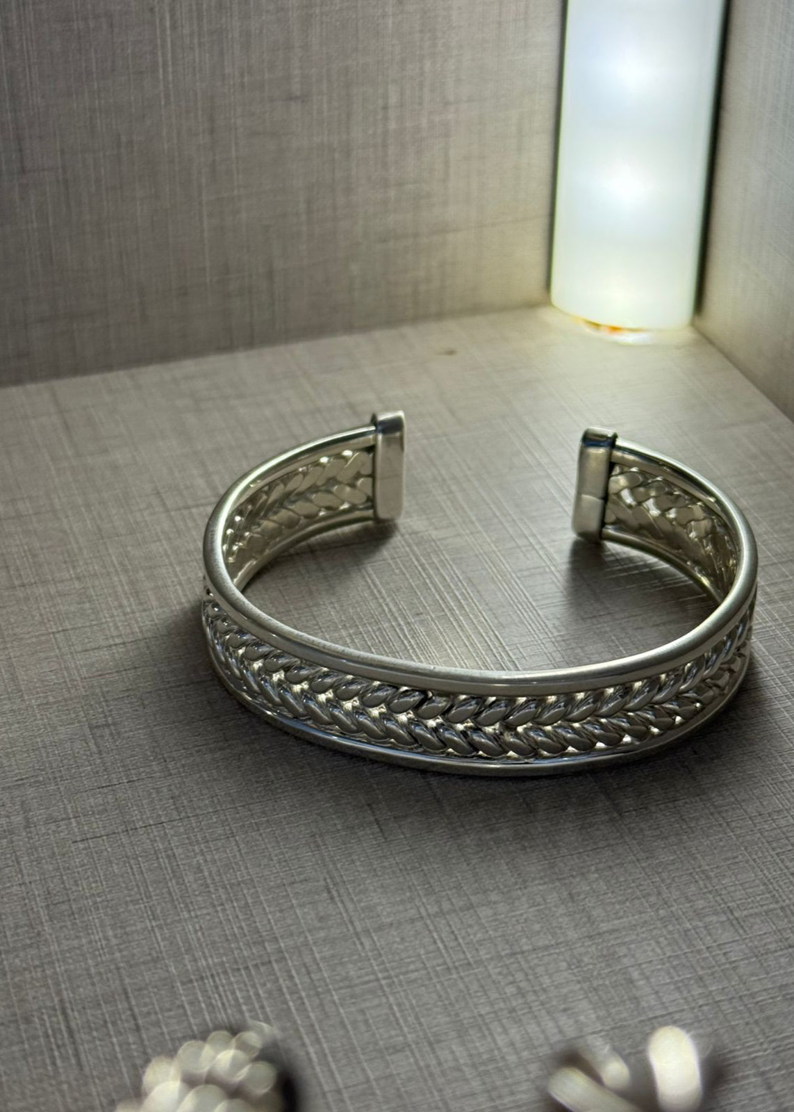Brazalete Trenzado Plata