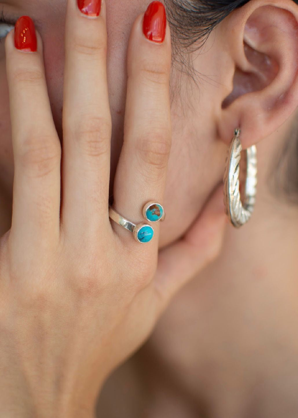 Anillo Doble Turquesa