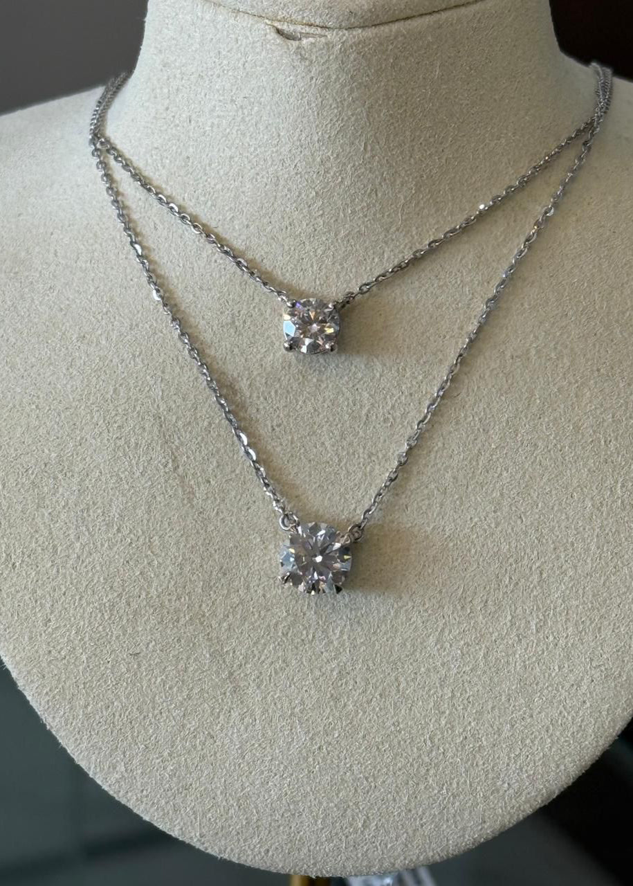 Collar Diamante Solitario Oro