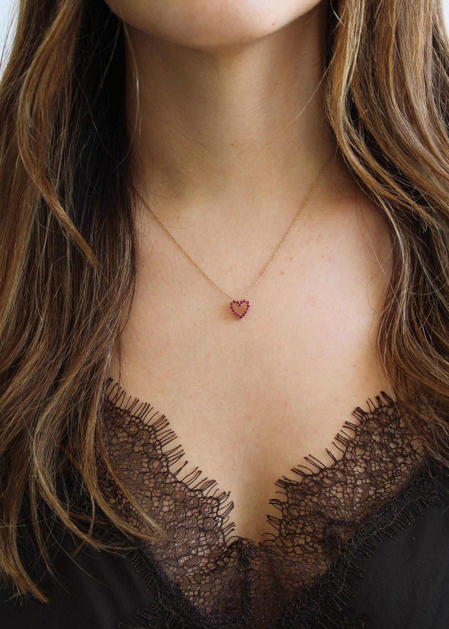 Collar Corazón c/piedras