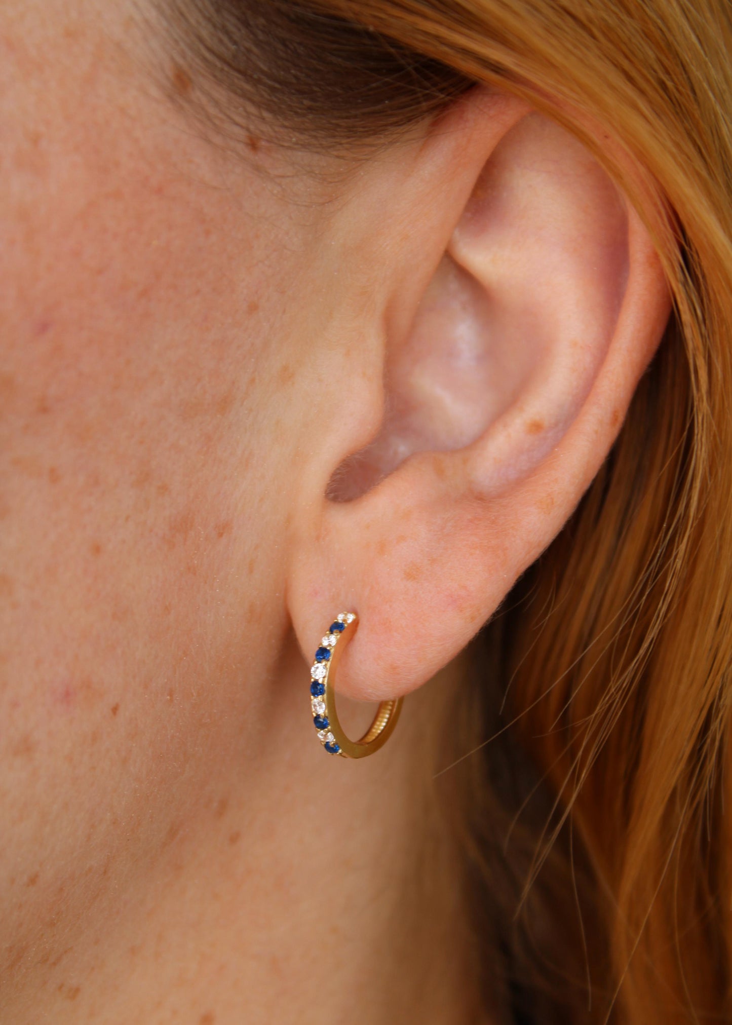 Hoops Piedra Natural Oro