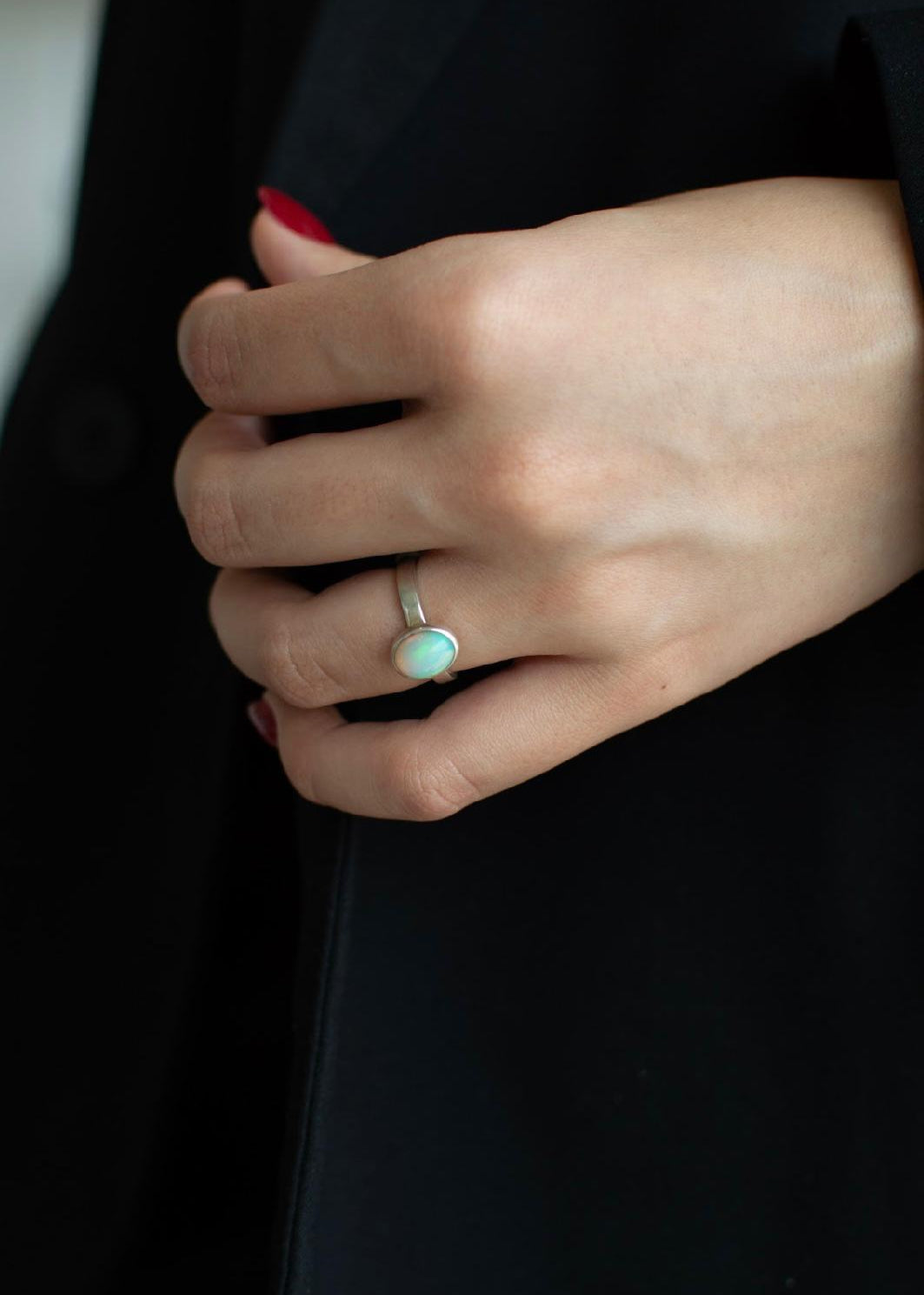 Anillo Ópalo Plata