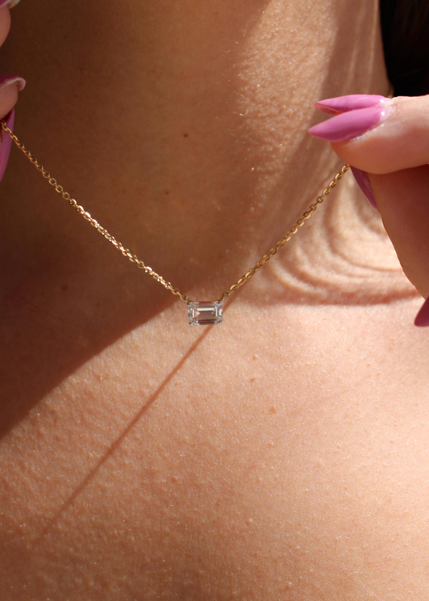 Collar Diamante Solitario Oro