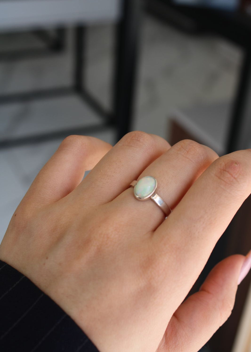 Anillo Ópalo Plata