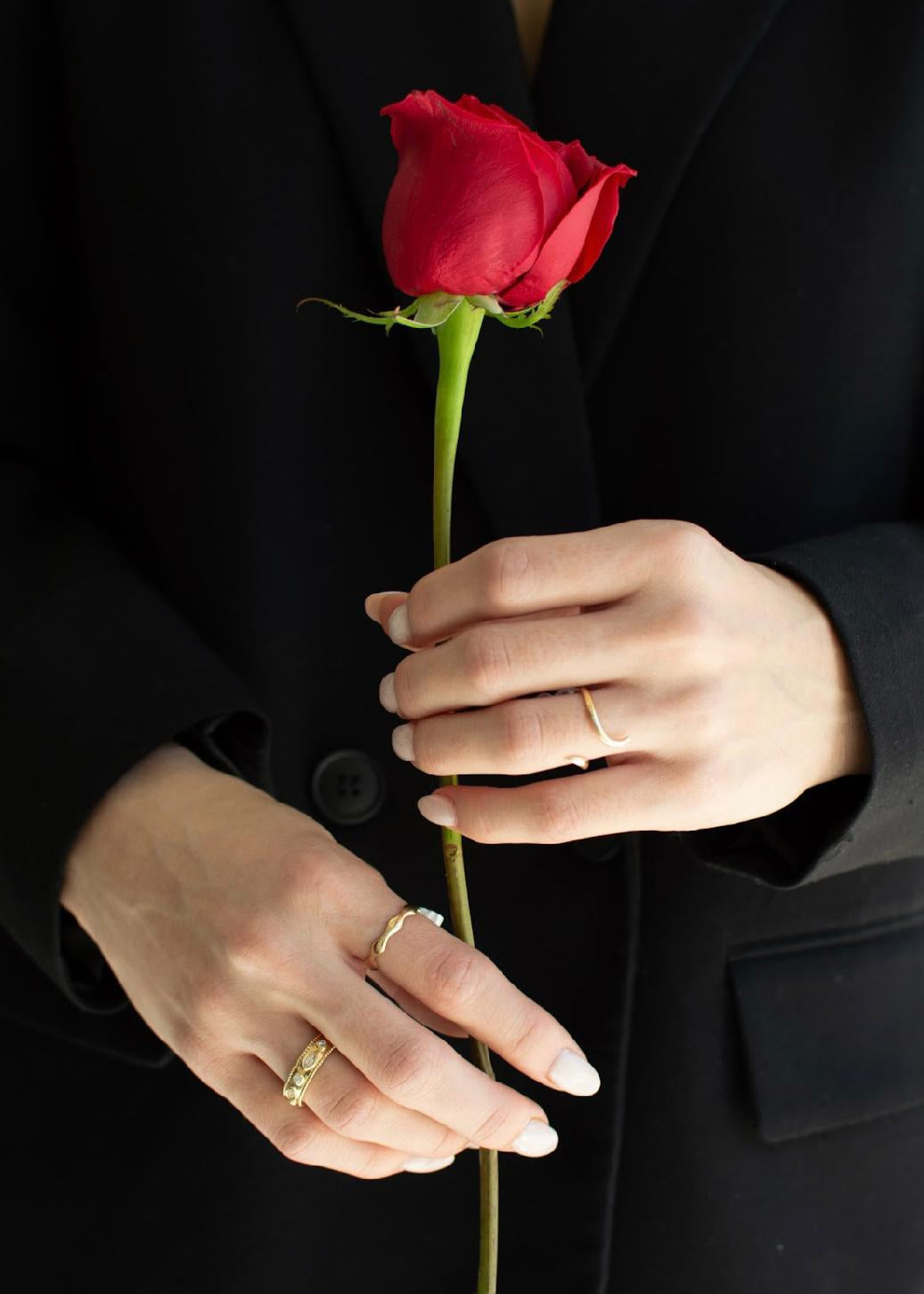 Anillo Vintage c/diamantes Oro