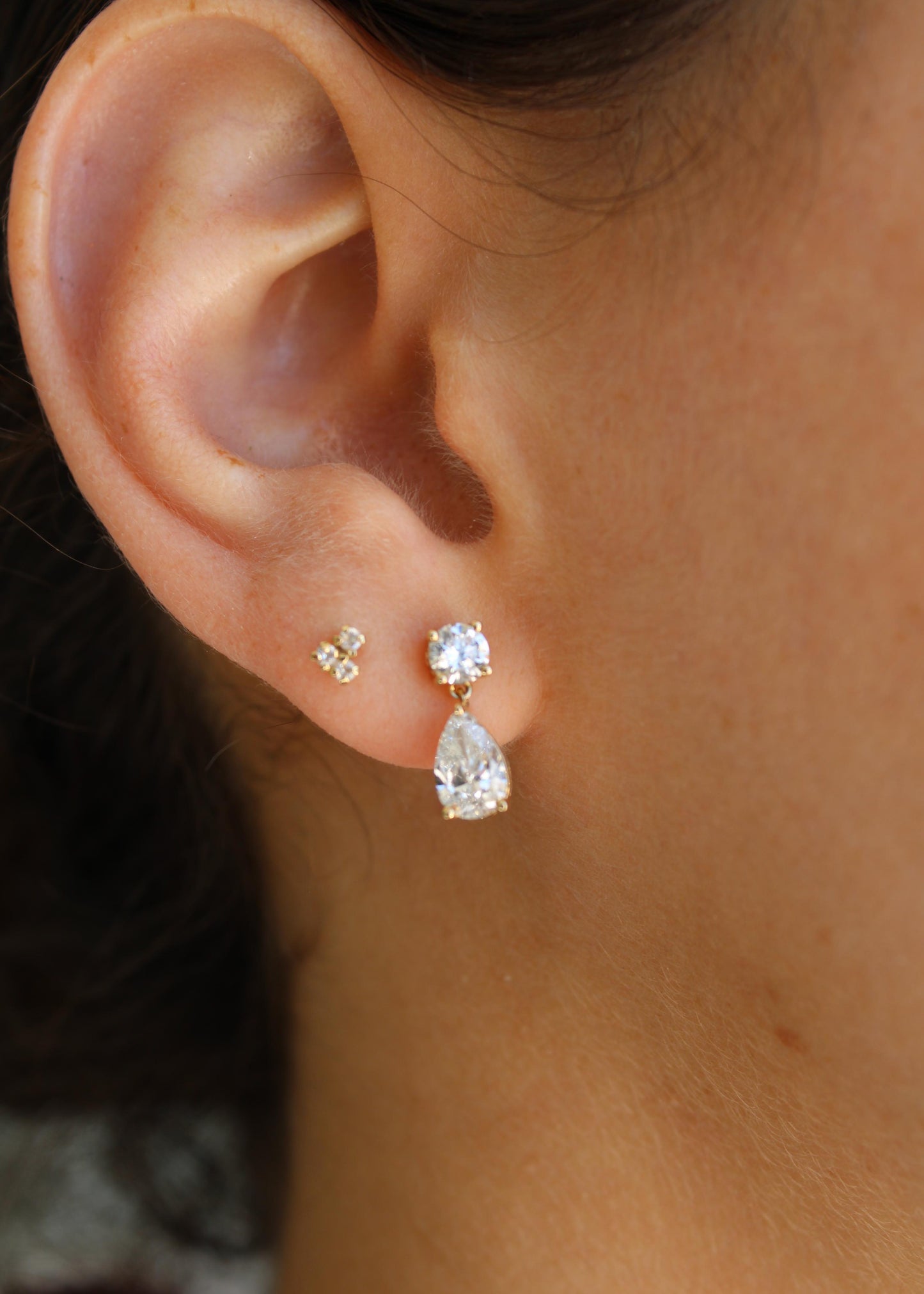 Aretes Colgantes Diamantes