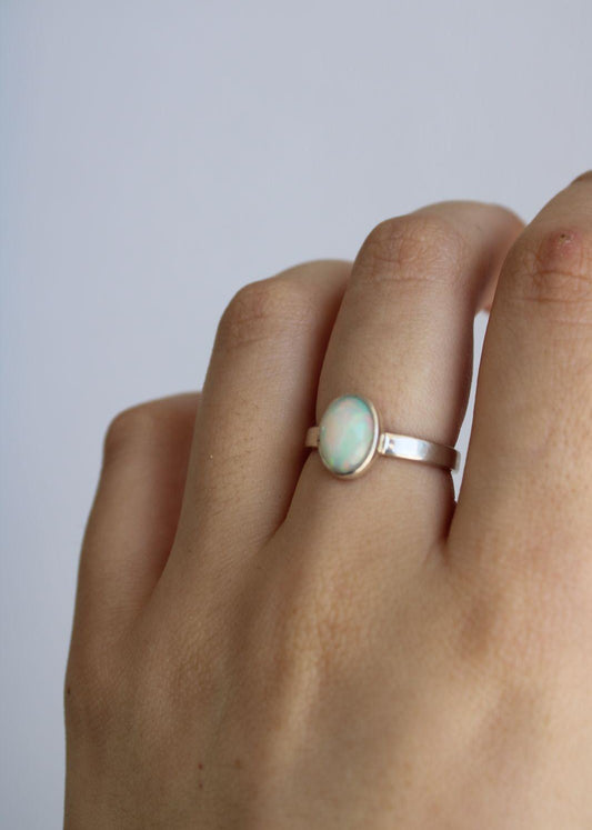 Anillo Ópalo Plata