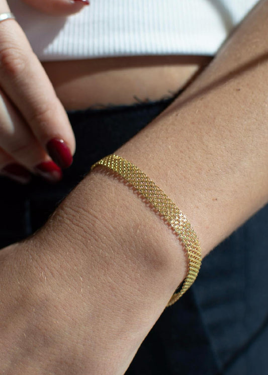 Pulsera Tejida Oro
