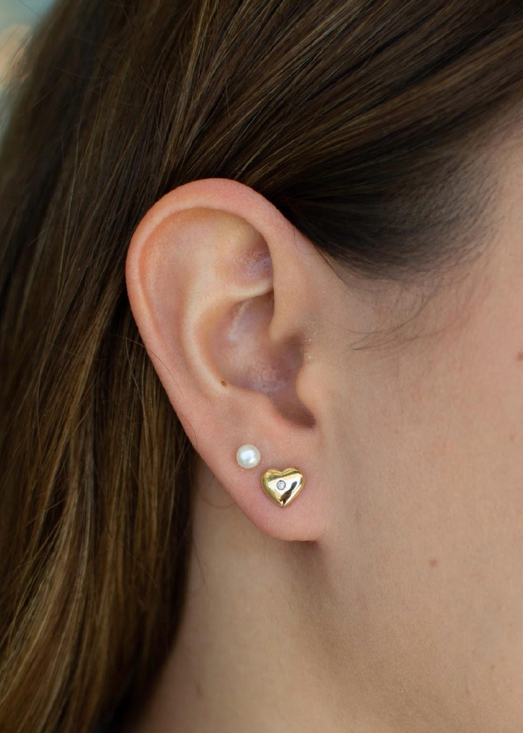 Aretes Corazón Oro