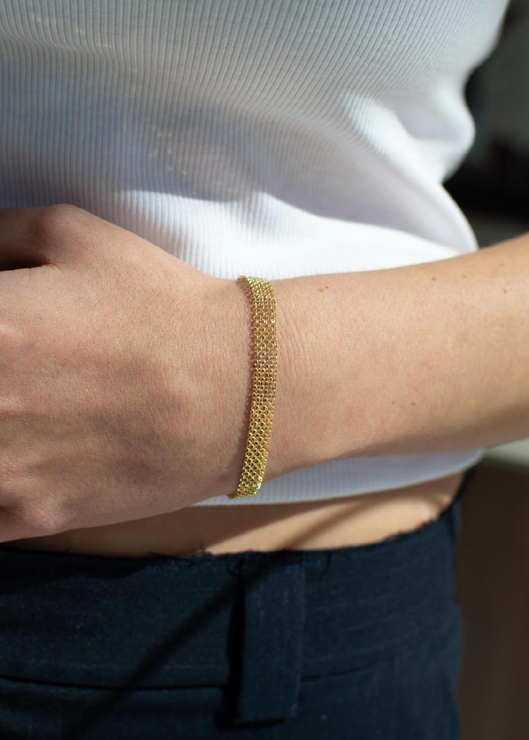 Pulsera Tejida Oro