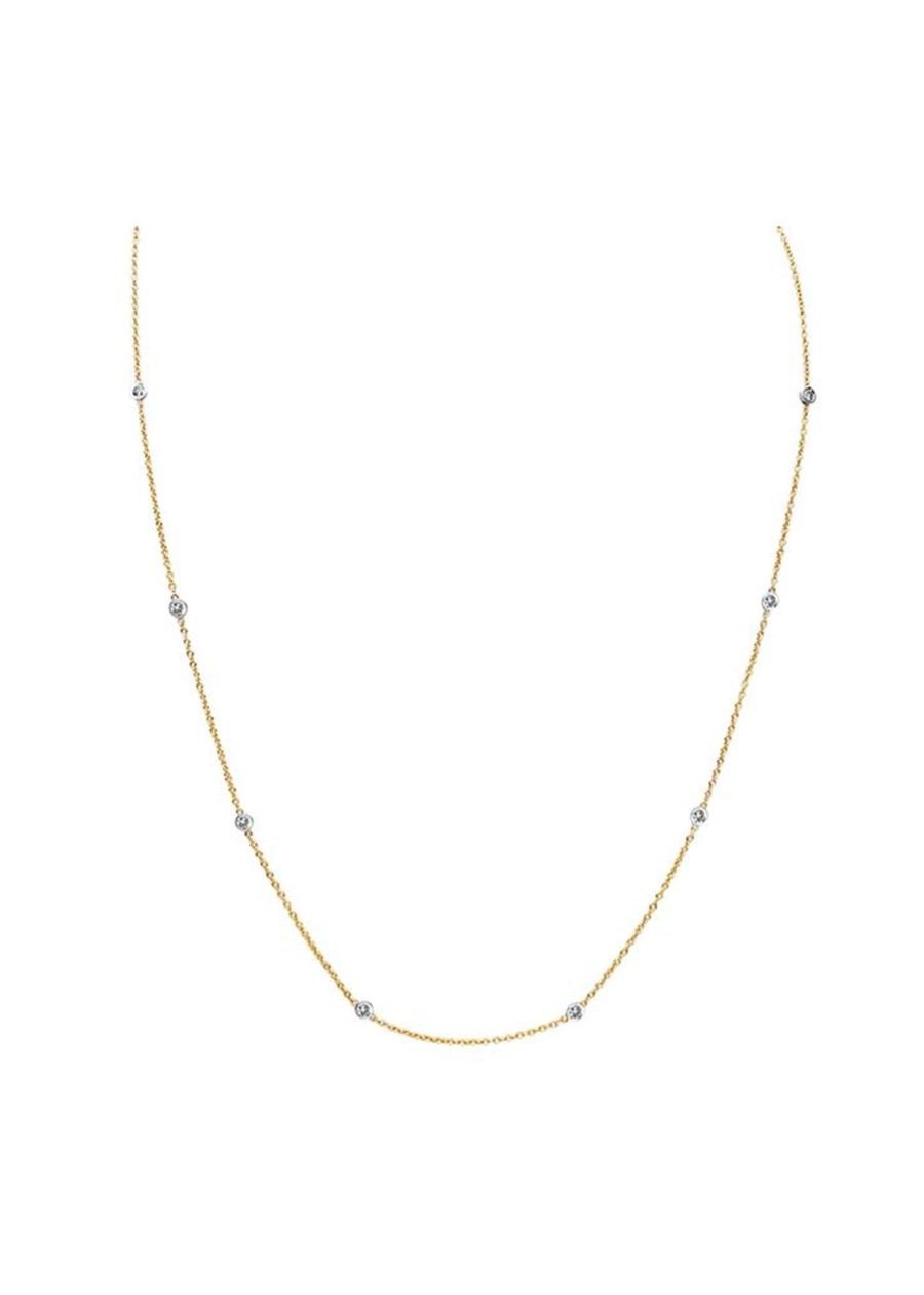 Collar Yarda Diamantes Oro