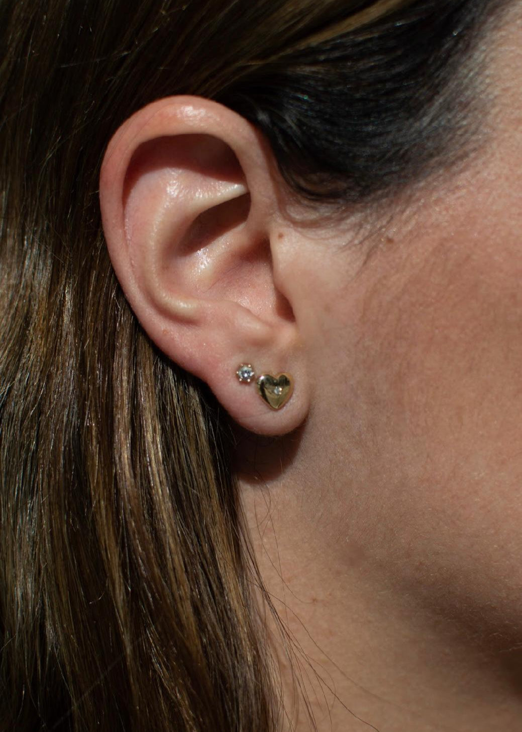 Aretes Corazón Oro