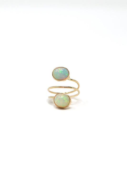 Anillo Espiral Ópalo Oro