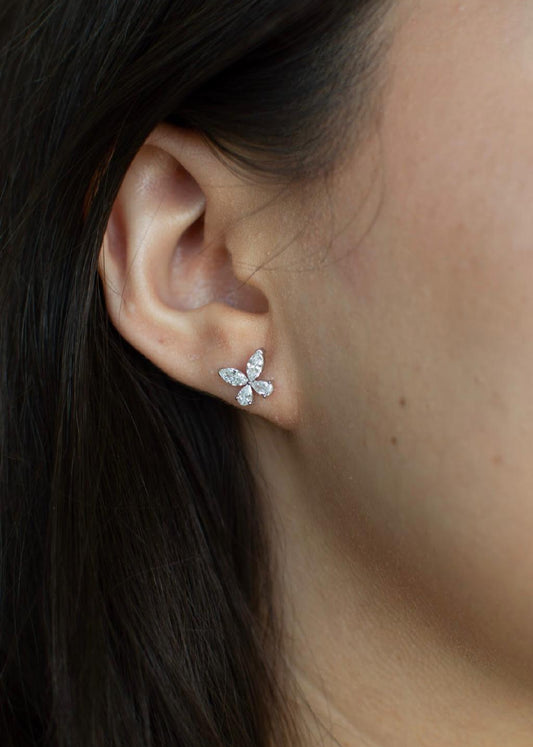 Aretes Mariposa Diamantes