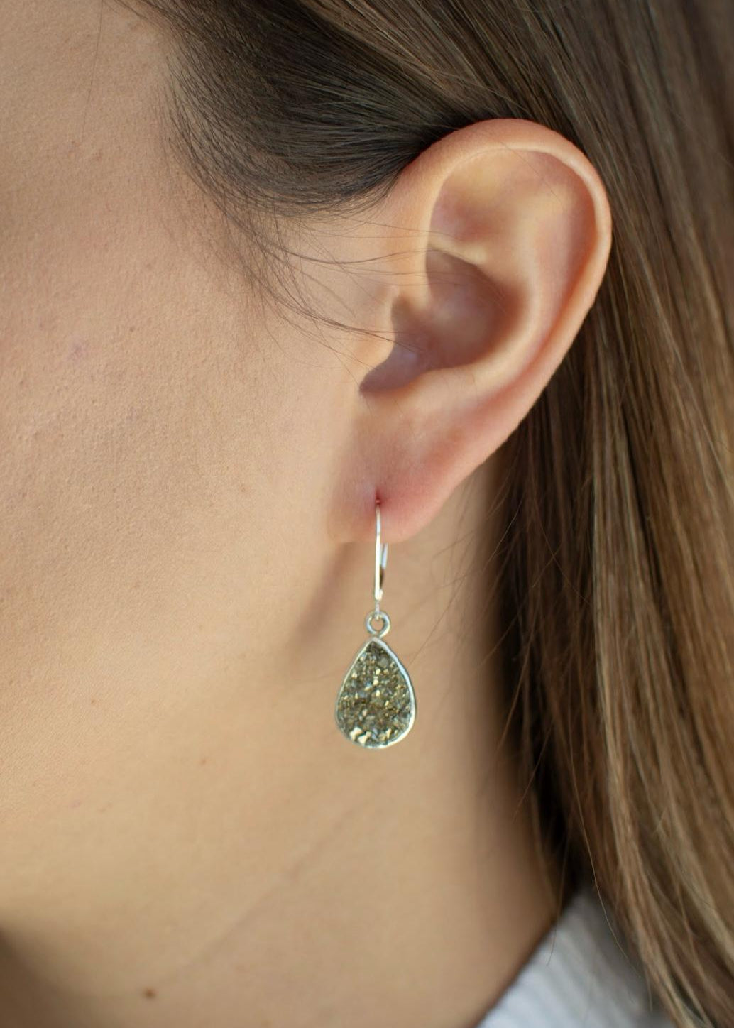 Aretes Colgantes Pirita