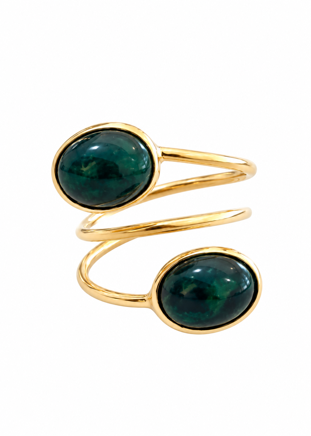 Anillo Espiral Ópalo Oro