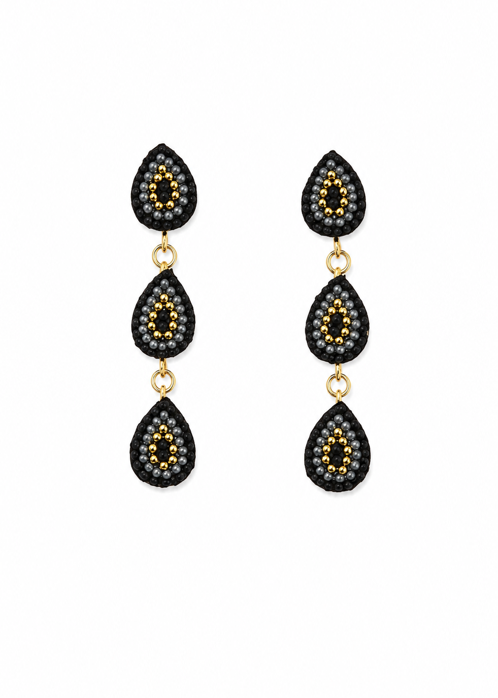 Aretes Triple Gota Mini
