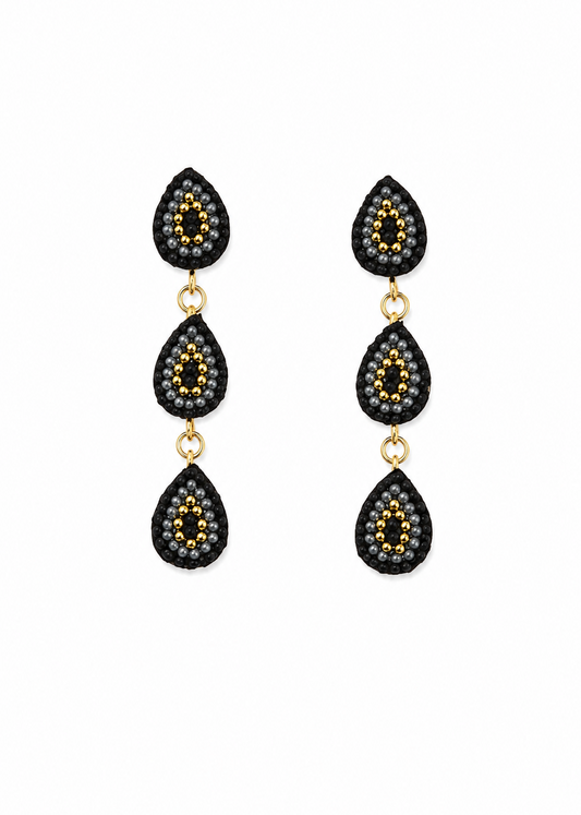 Aretes Triple Gota Mini