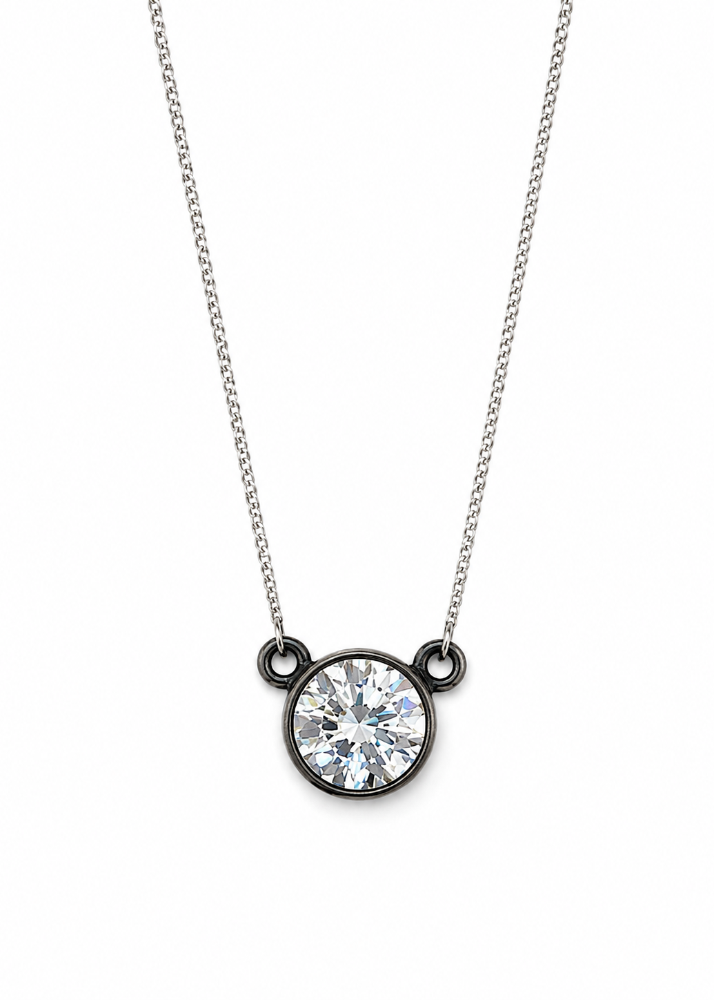Collar Solitario Plata