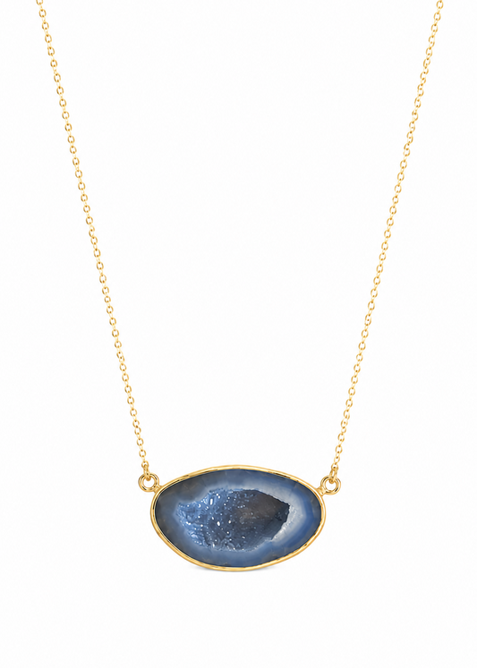 Collar Geoda Oro
