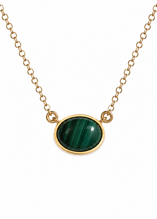 Collar Malaquita Oro