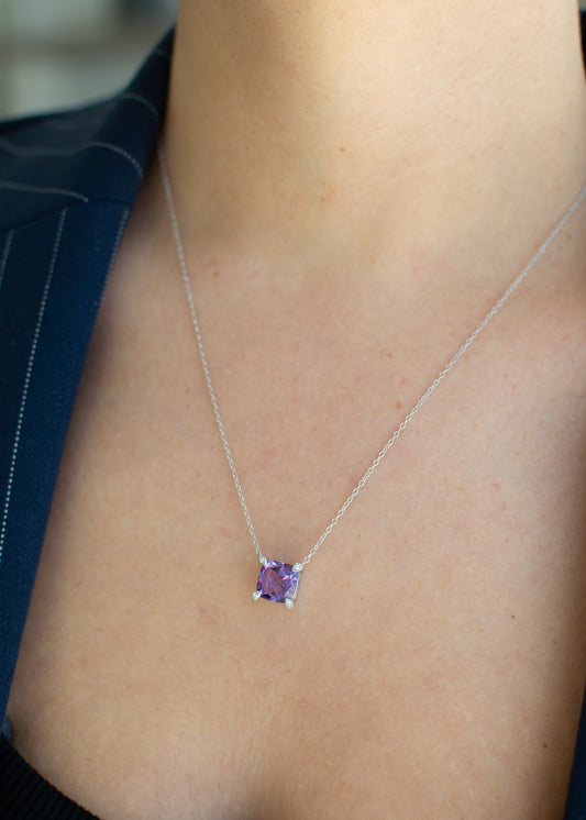 Collar Amatista Plata