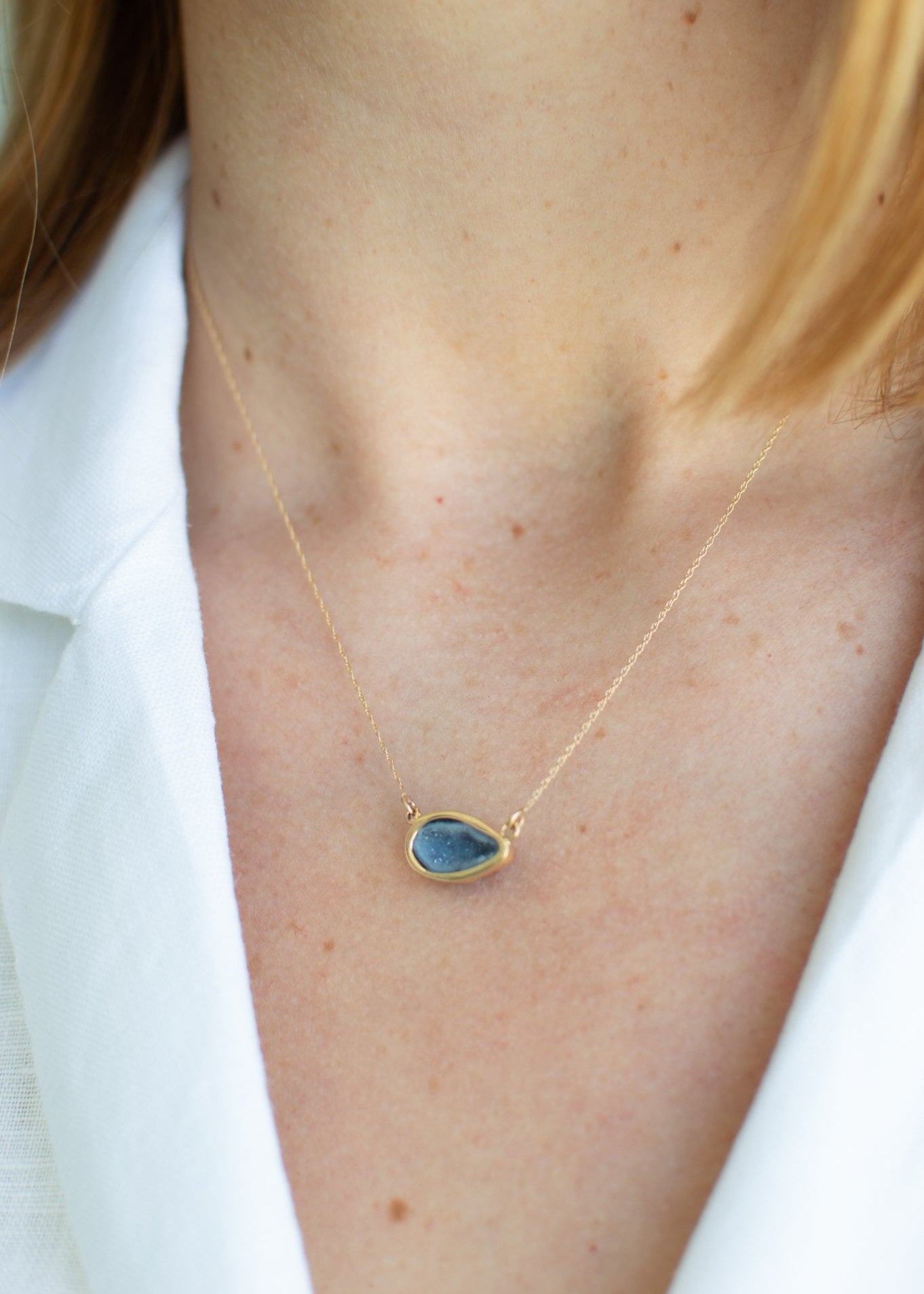 Collar Geoda Oro