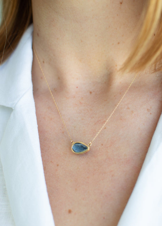 Collar Geoda Oro
