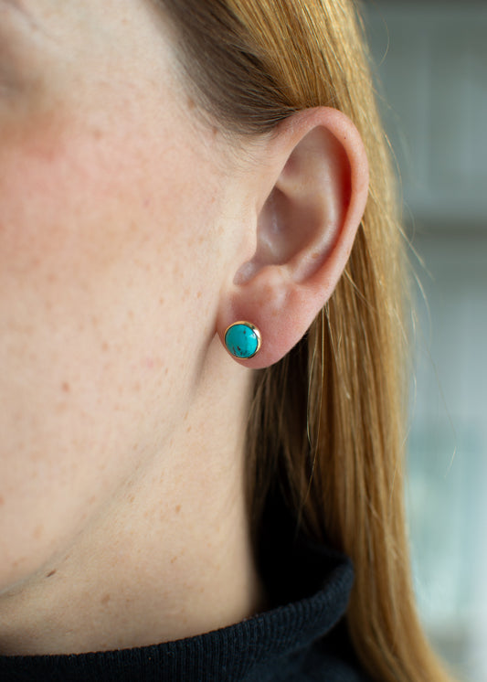 Broqueles Turquesa Oro