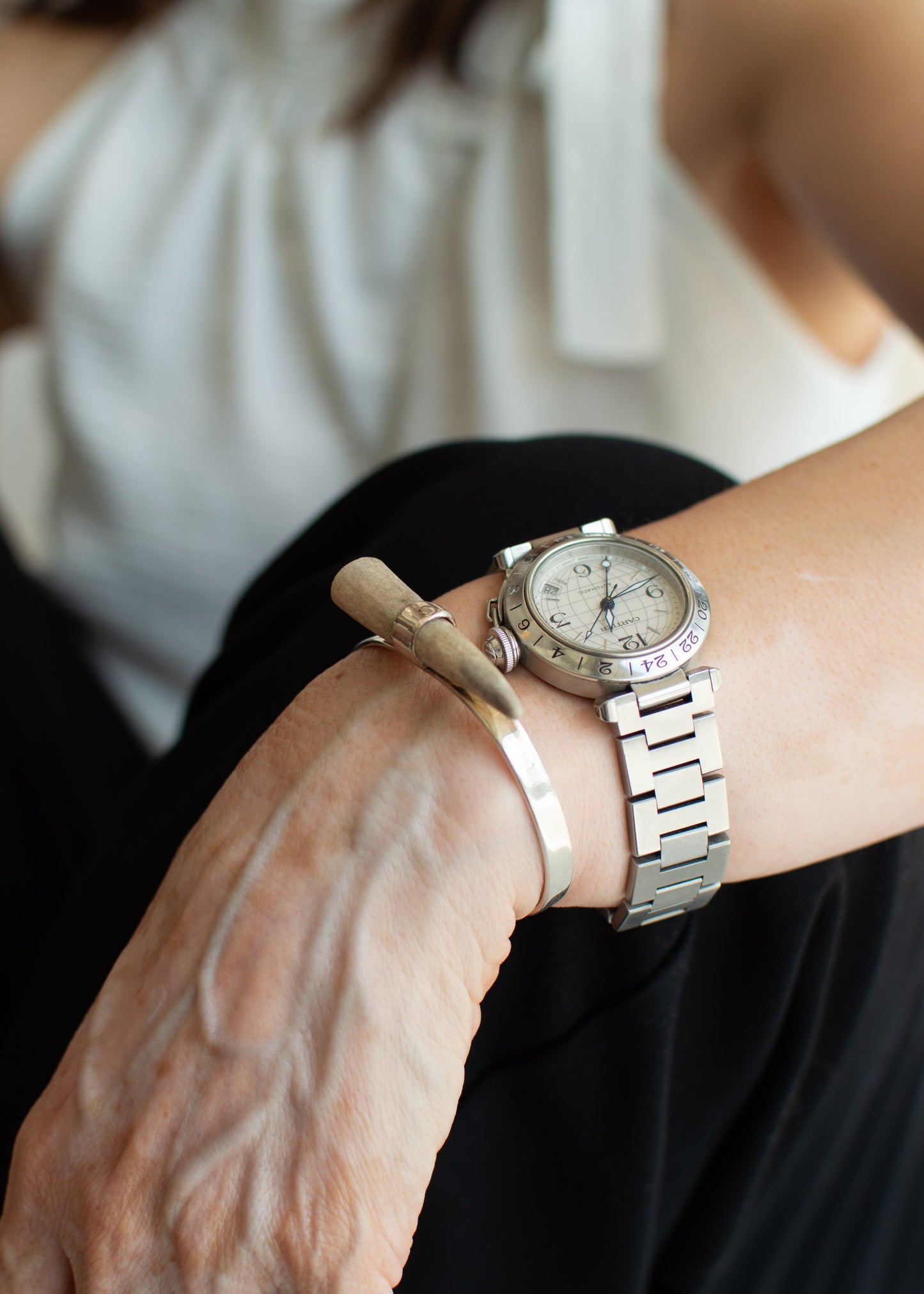 Brazalete Cuerno Plata