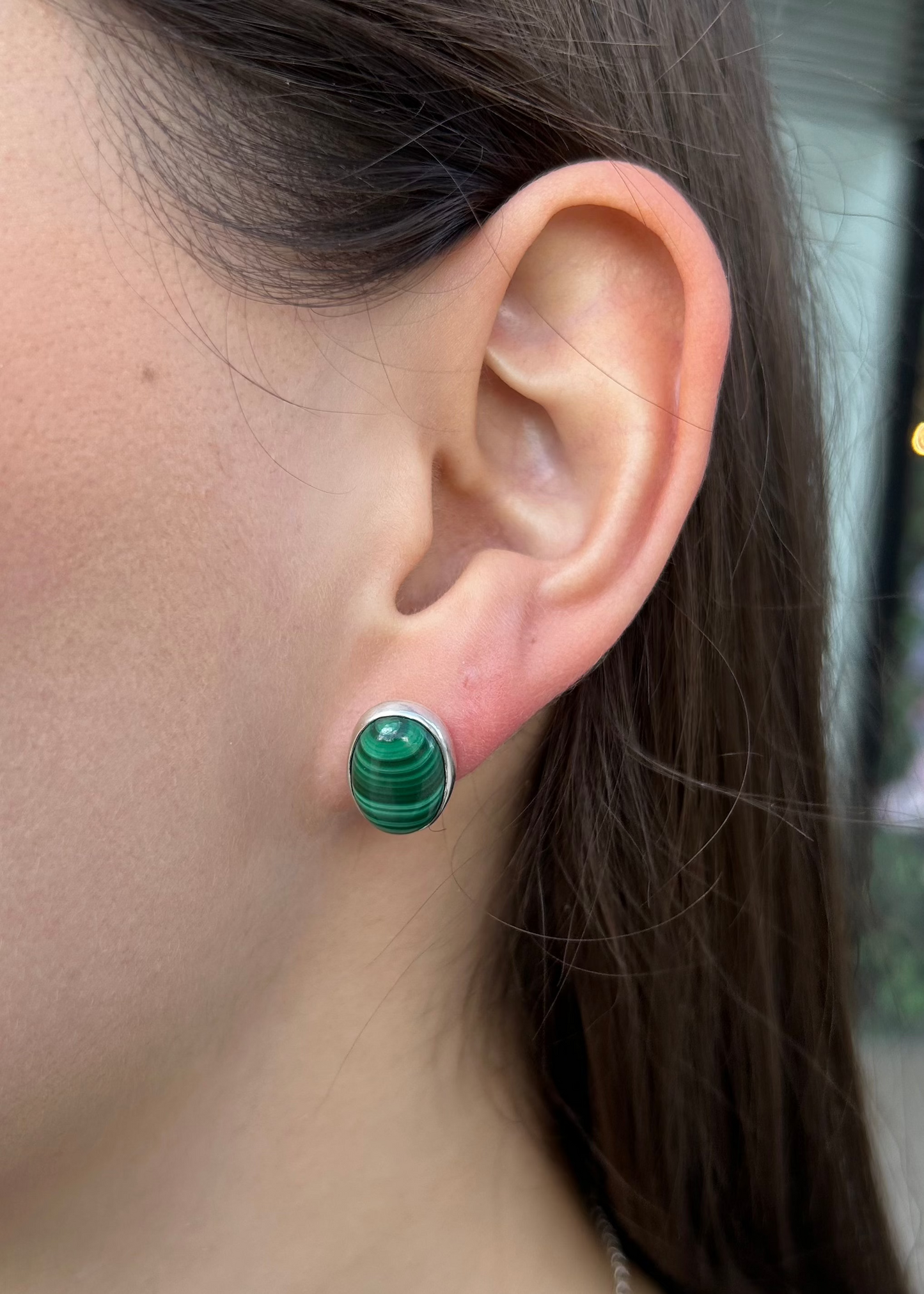 Aretes Malaquita