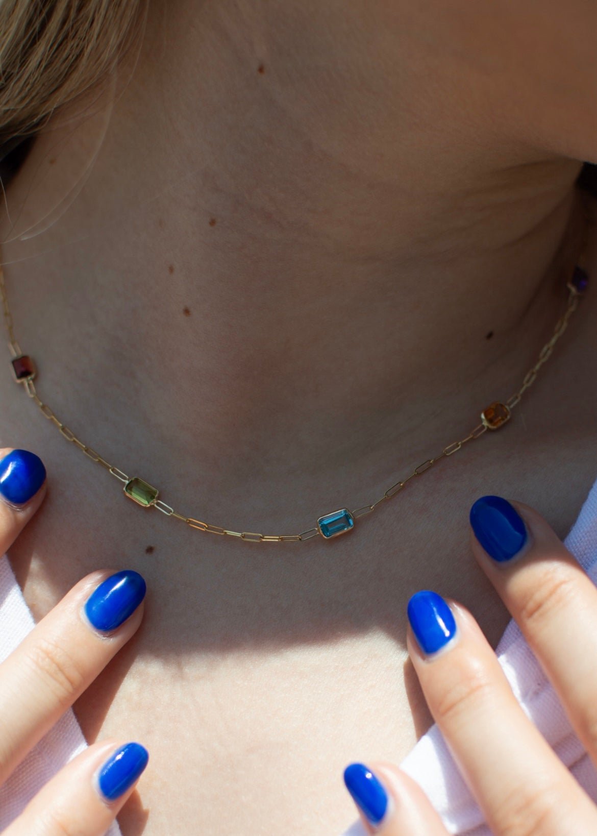 Collar Baguette Rainbow