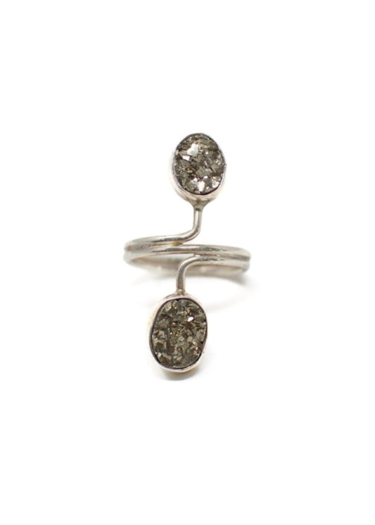 Anillo Doble Pirita Rama