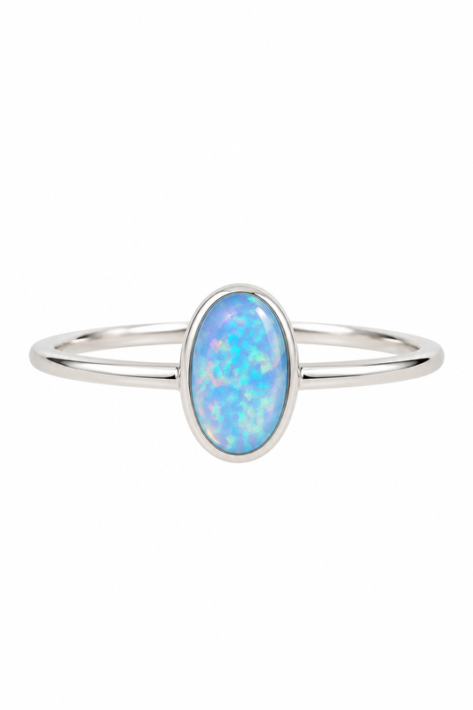 Anillo Ópalo Azul