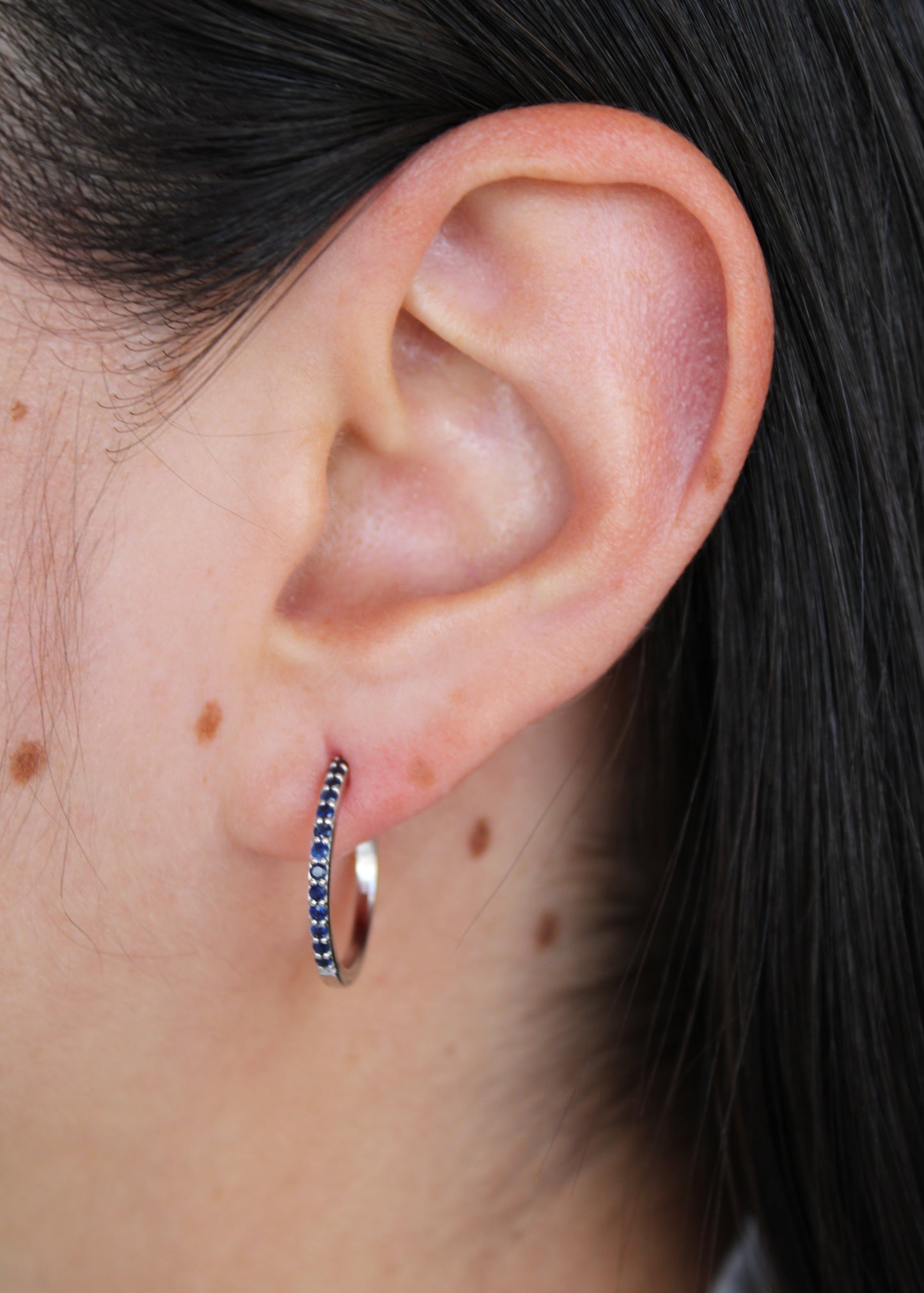 Hoops Piedra Natural Oro